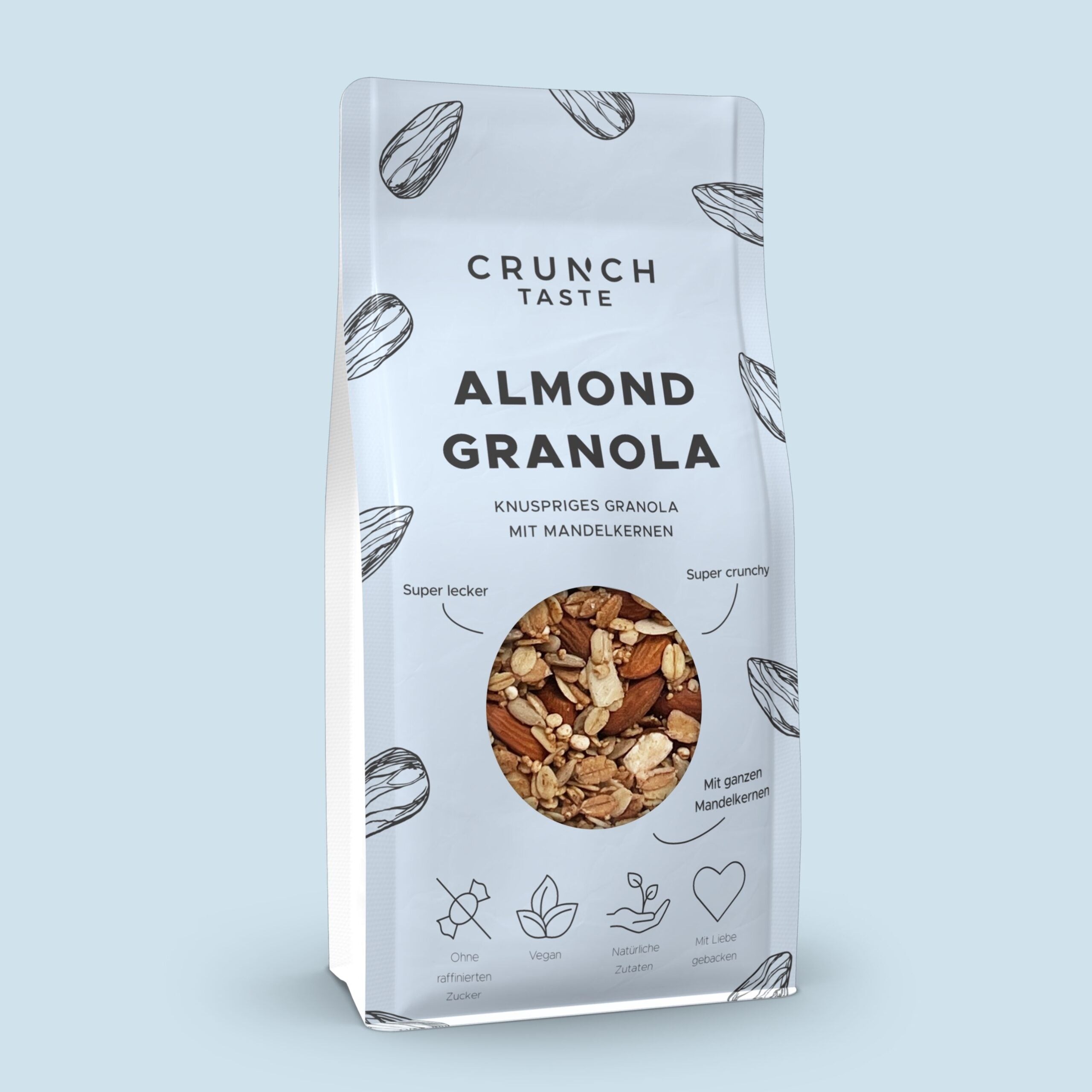 Crunch Taste ALMOND GRANOLA | Granola mit Mandelkernen | 250g