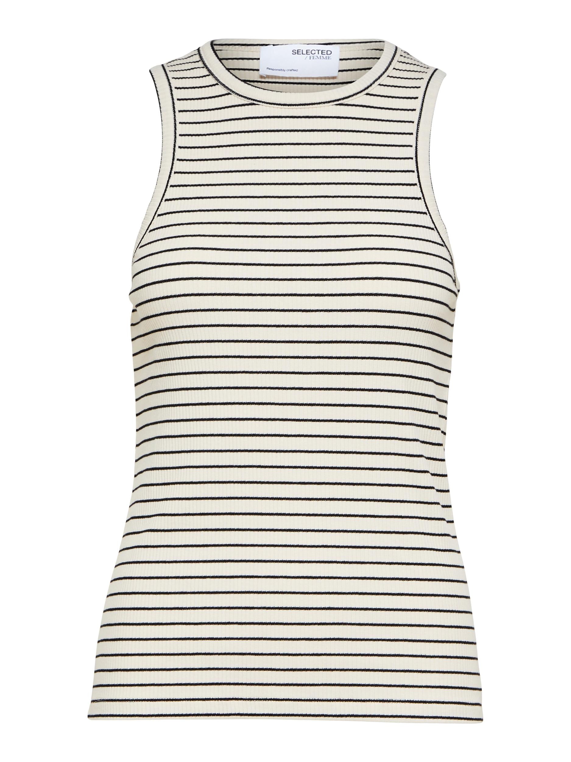 Selected Femme "Anna" O-Neck Striped Tank Top