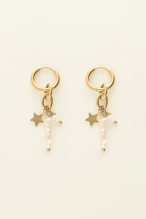 My Jewellery Ohrringe mit Stern und Perlen gold
