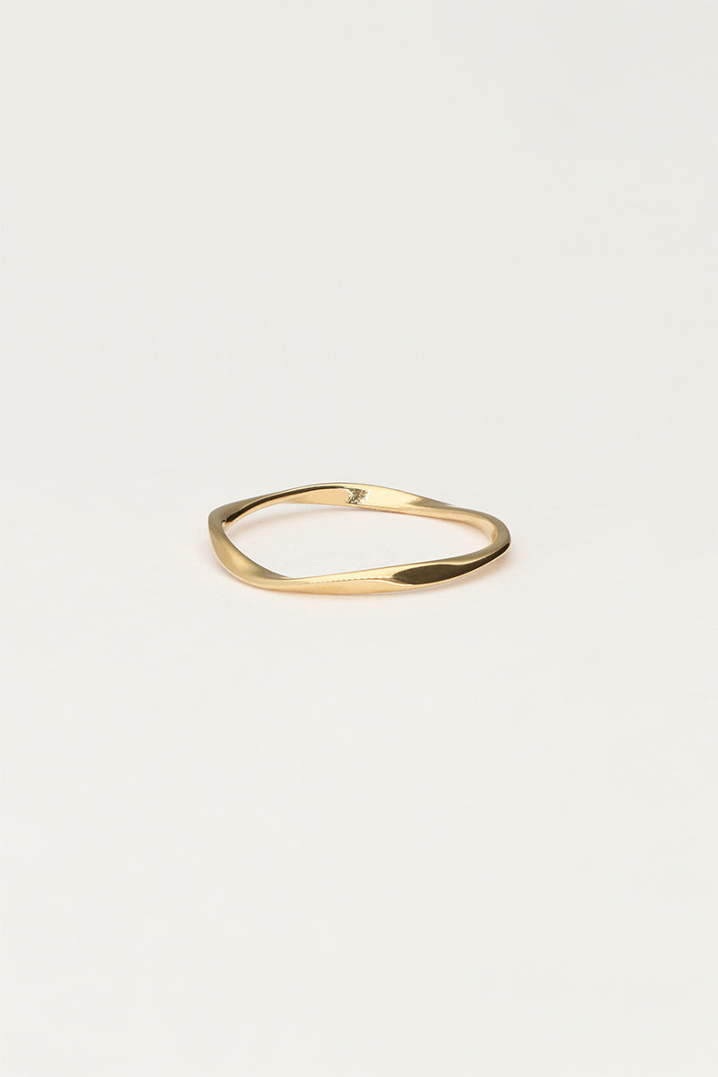 My Jewellery   Minimalistischer Ring mit Wirbel gold