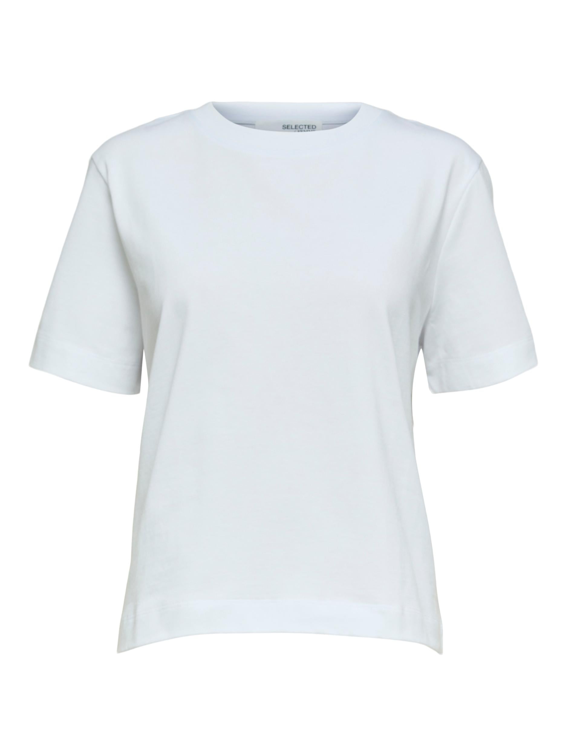 Selected Femme "Essential" Boxy Tee white