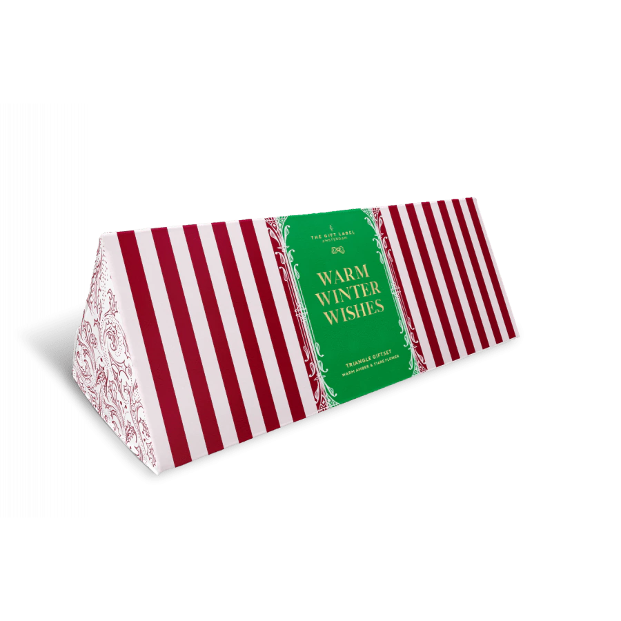 The Gift Label FESTIVE TRIANGLE GIFT BOX - WARM WINTER WISHES