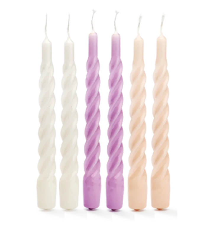 Anna + Nina Mixed Twisted Candle vers. Farben