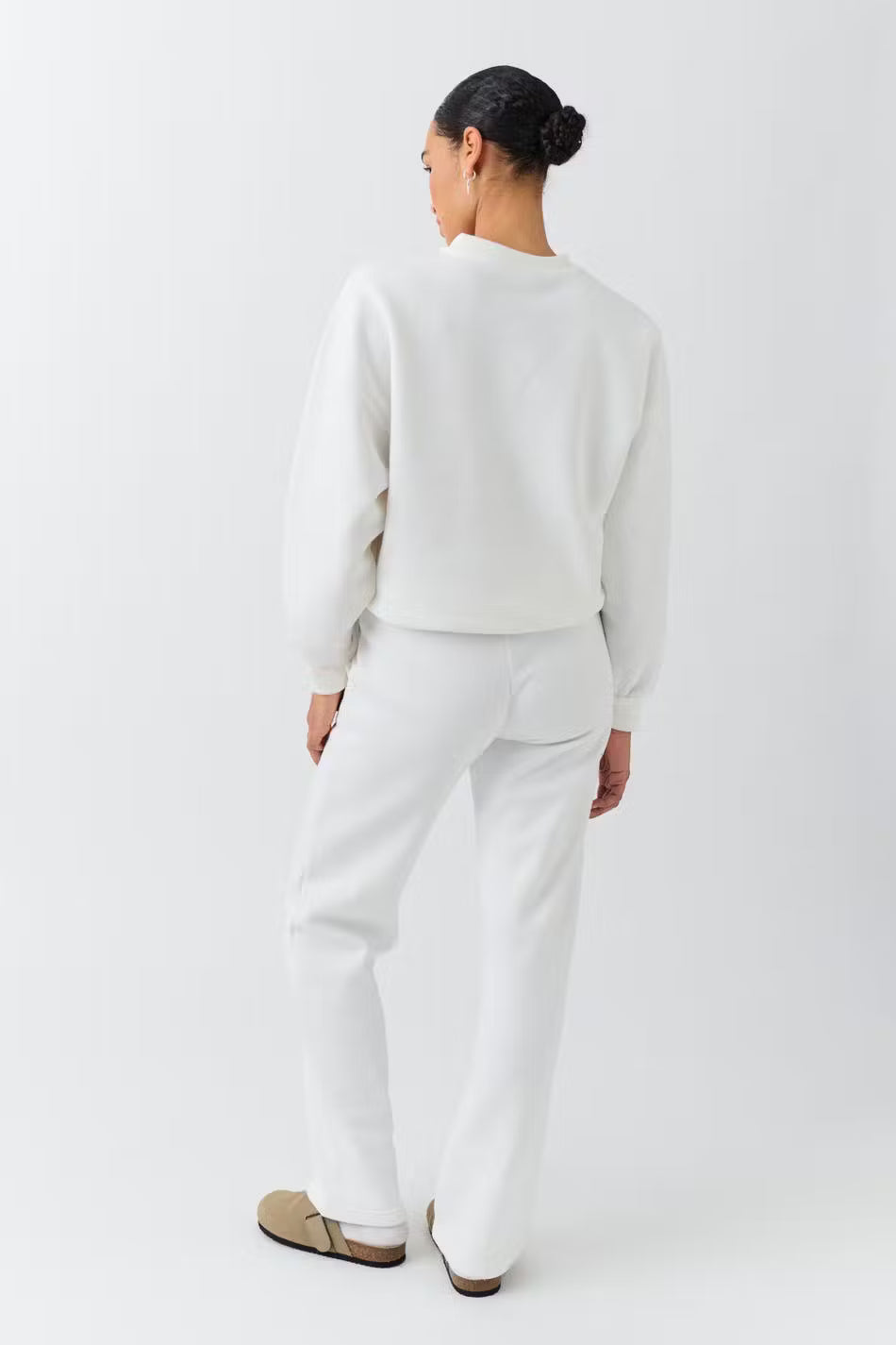 Gina Tricot Basic straight sweatpants weiss