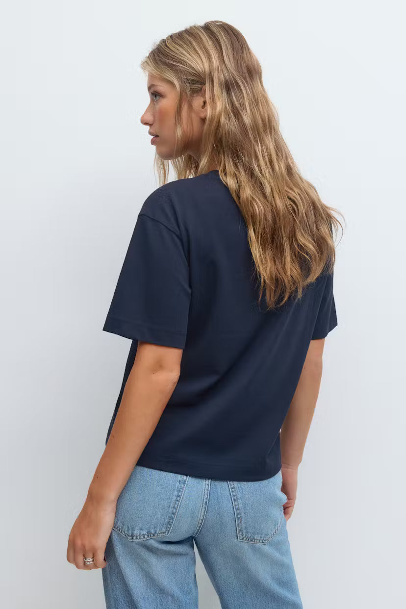 Gina Tricot basic tee blau