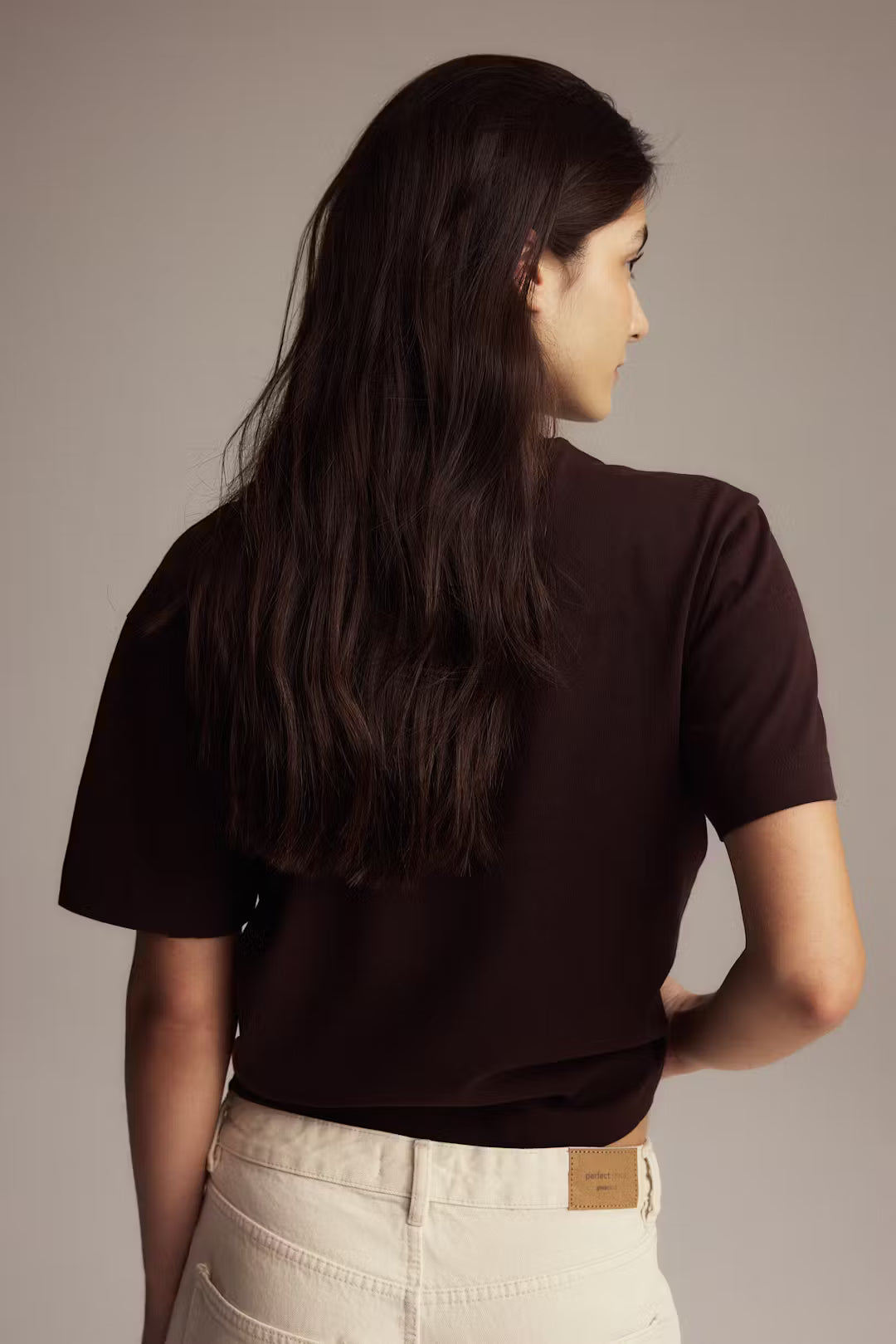 Gina Tricot Basic tee braun