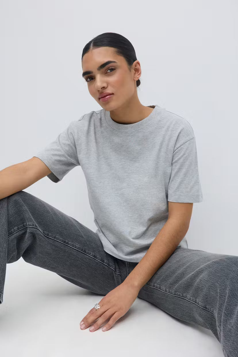 Gina Tricot basic tee grau