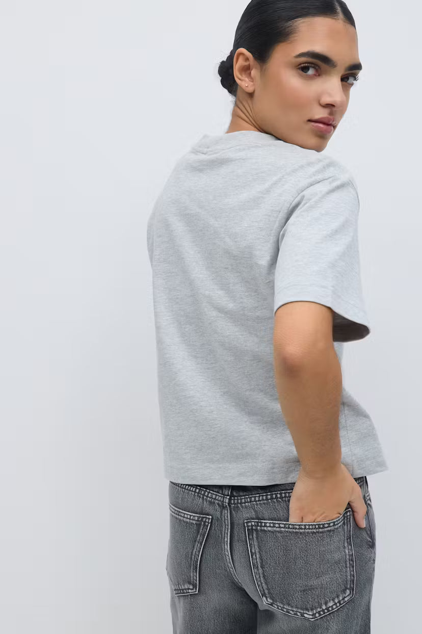 Gina Tricot basic tee grau