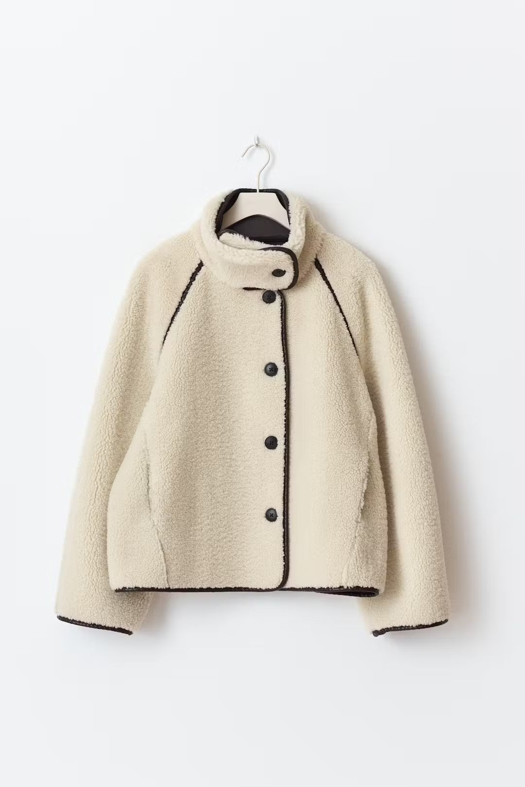 Gina Tricot Reversible teddy jacket beige