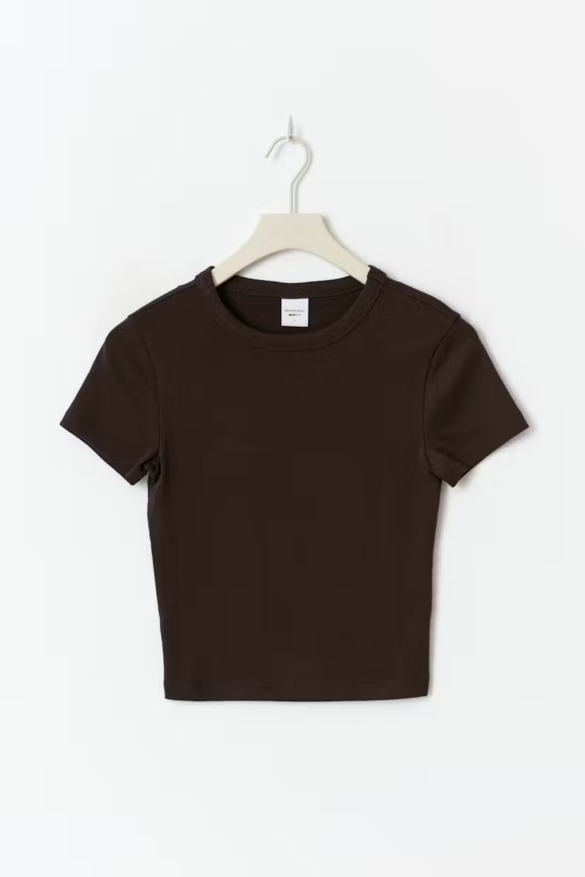 Gina Tricot basic tight top braun