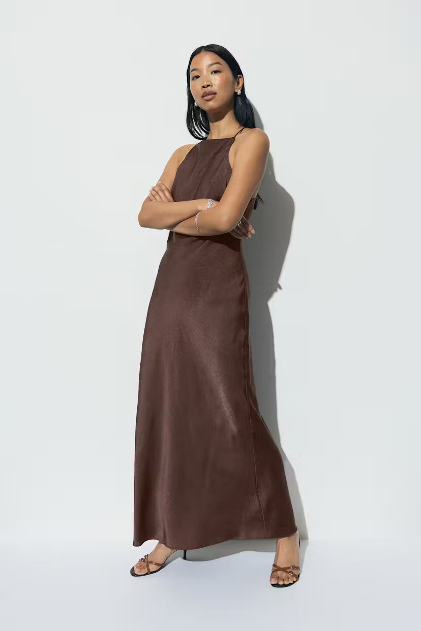 Gina Tricot crinkle maxi dress