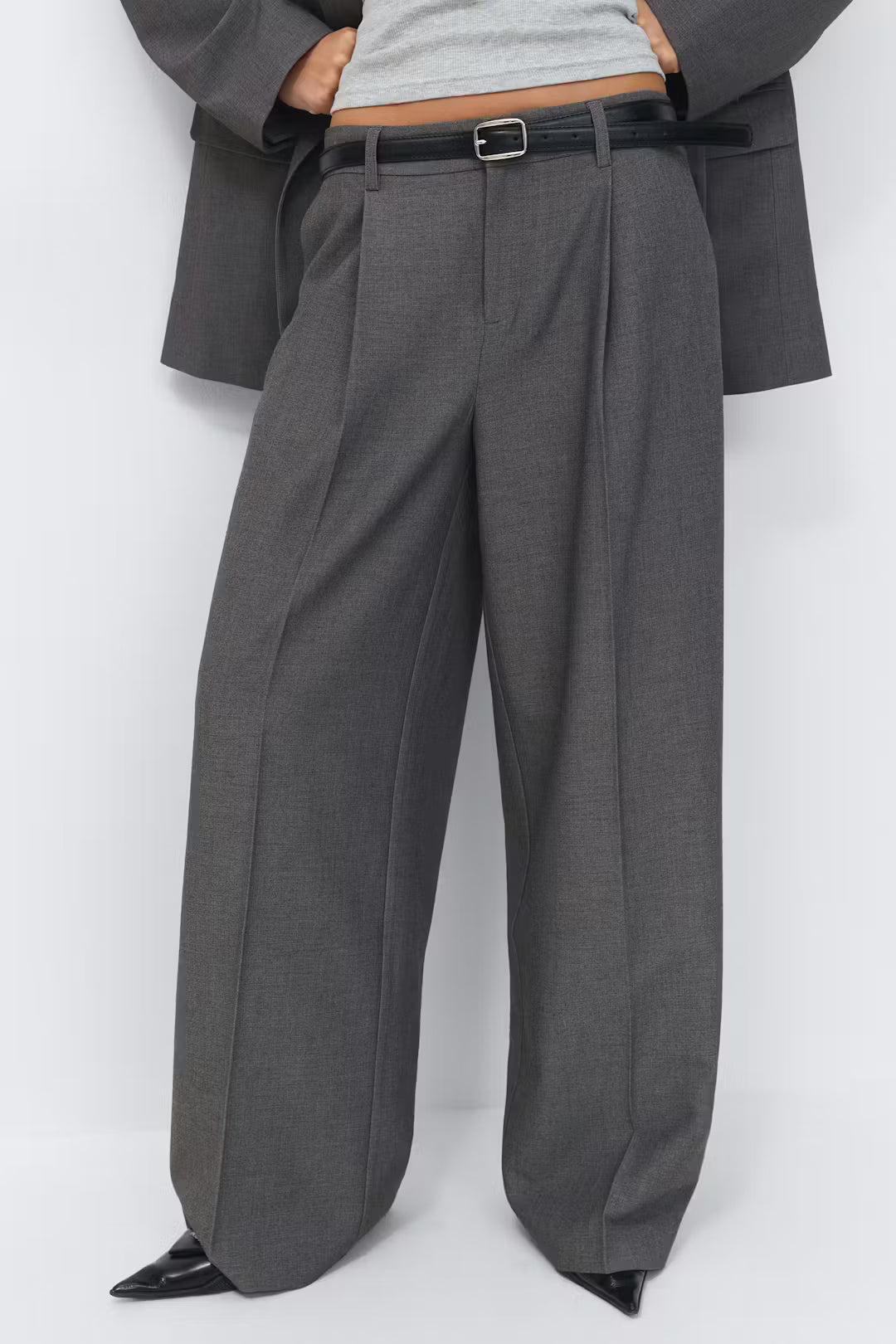 Gina Tricot wide pleated trousers