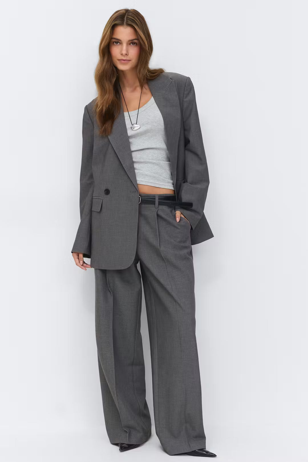 Gina Tricot wide pleated trousers