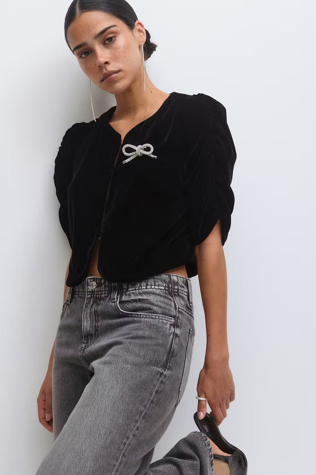 Gina Tricot velour top