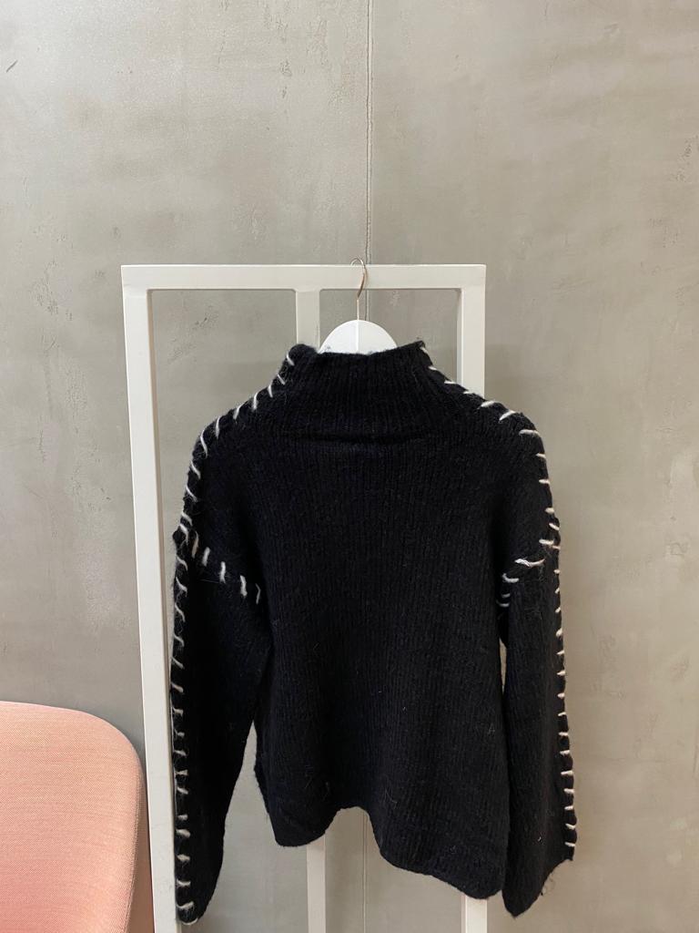 Minette Highneck Pullover schwarz