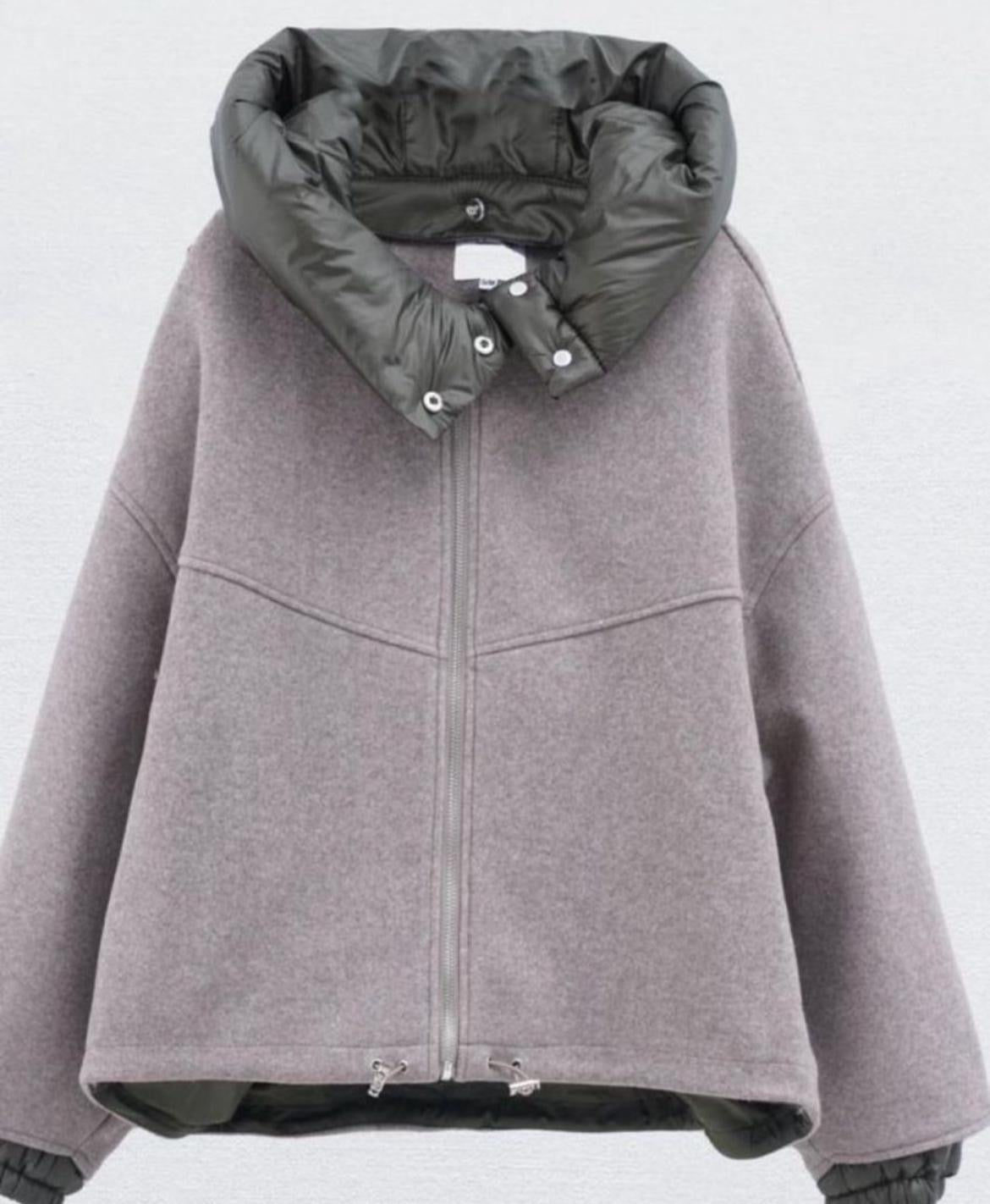 Minette Jacke mit abnehmbarer Mütze grün