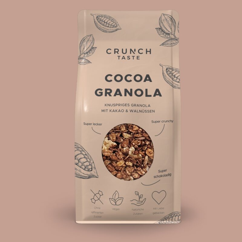 Crunch Taste COCOA GRANOLA | Granola mit Kakao und Walnüssen | 250g