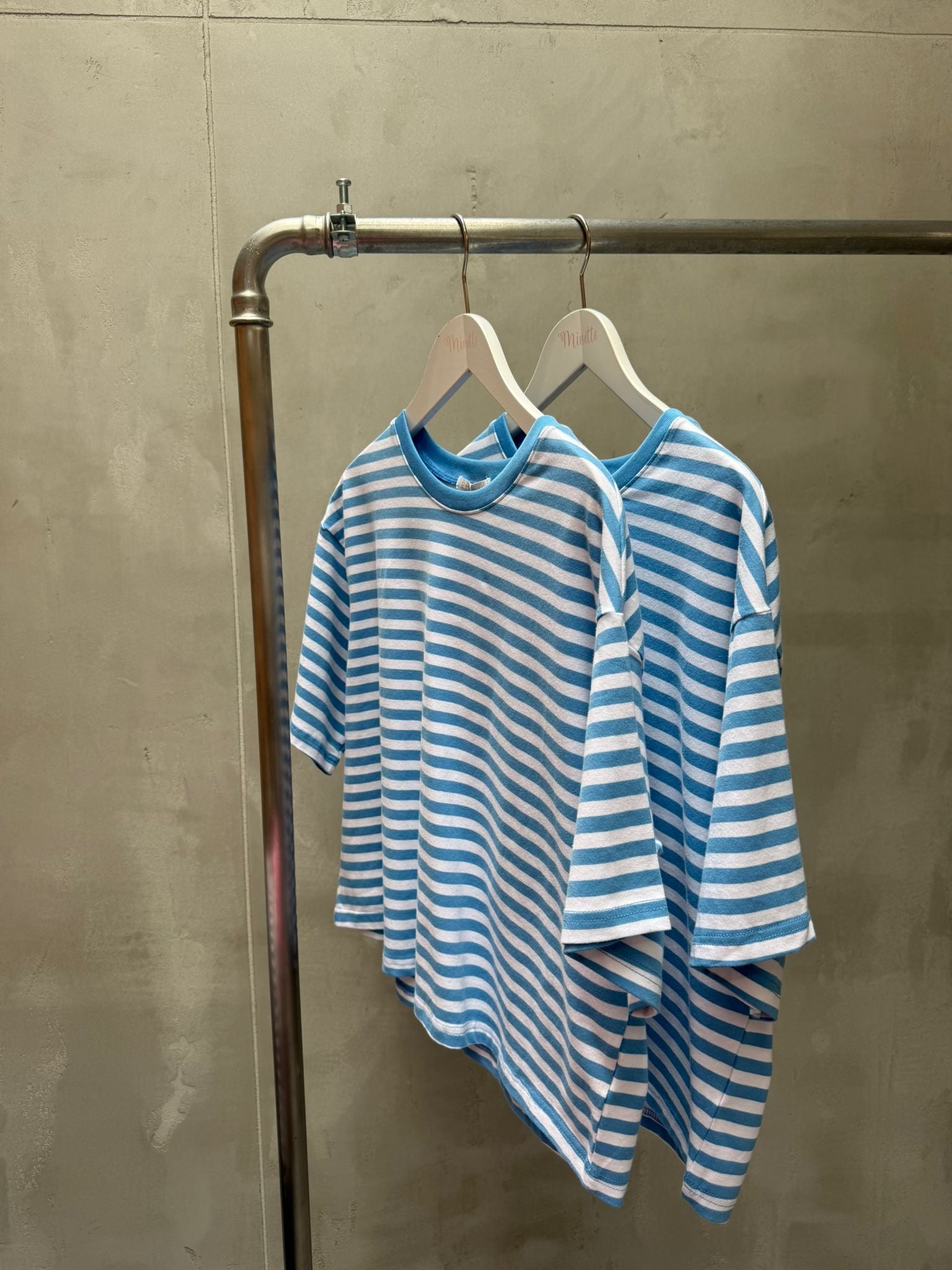 Minette Boxy Striped Tee blau