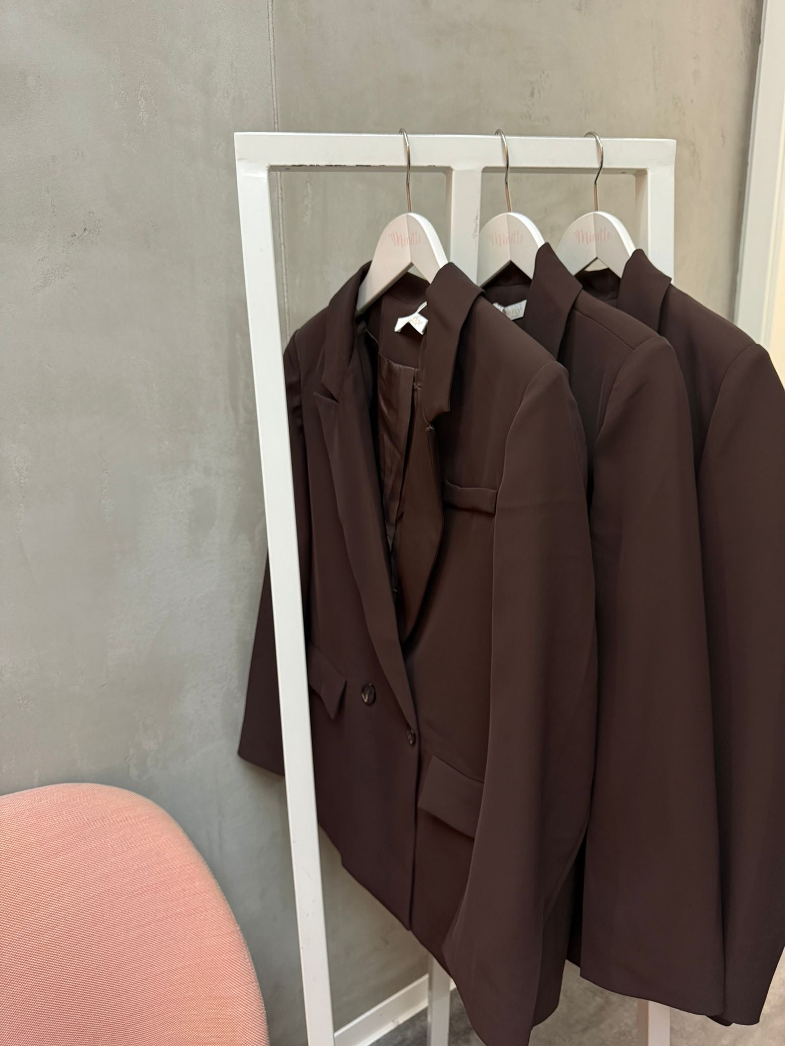 Minette Oversized Blazer in Braun