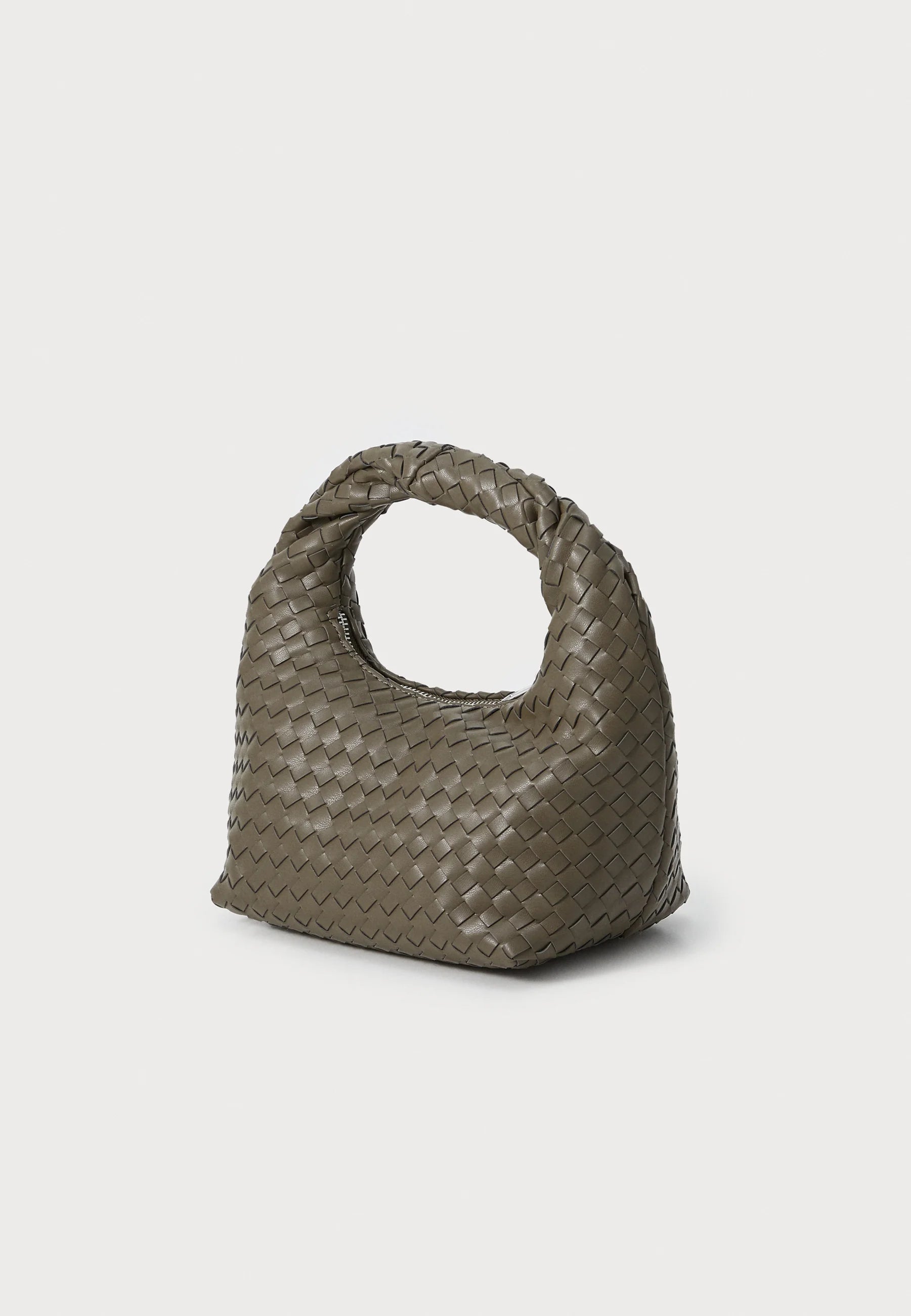 Gina Tricot braided shoulder bag khaki