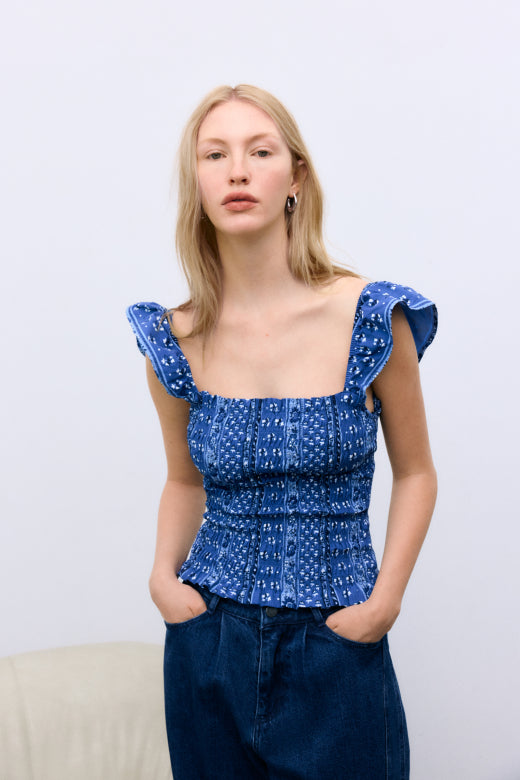 The New Society Mare Woman Top Mare Print