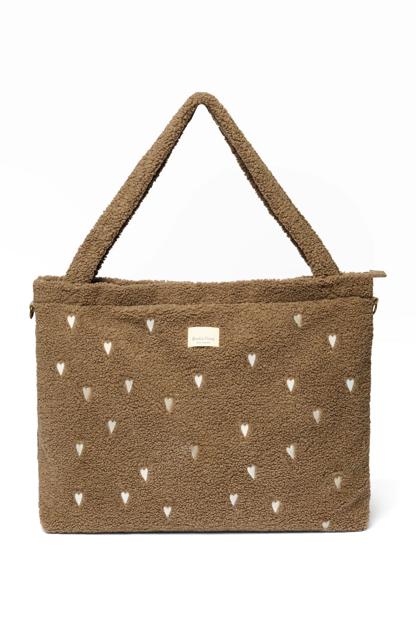 Studio Noos Braun Teddy Herzen Wickeltasche