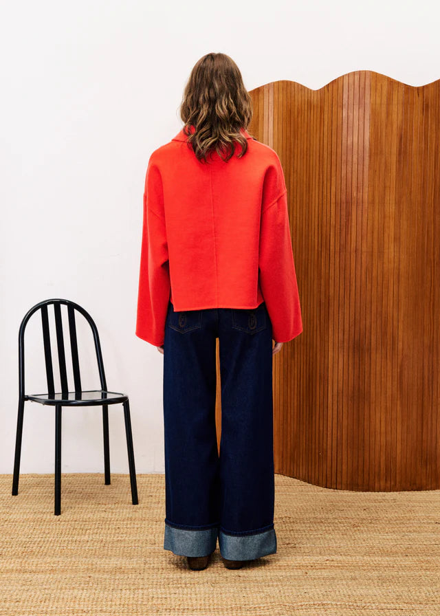 Frnch Roter CAPUCINE-Mantel