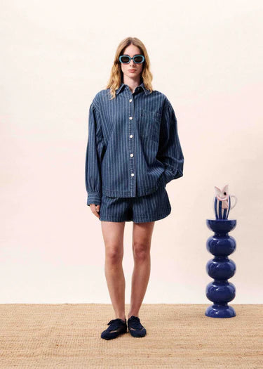 Frnch KURZE CHICAMIA BLAUE JEANS