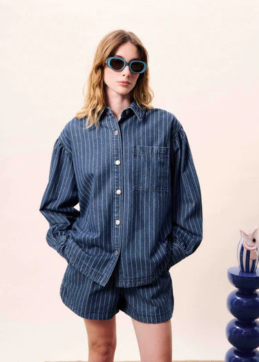 Frnch KURZE CHICAMIA BLAUE JEANS