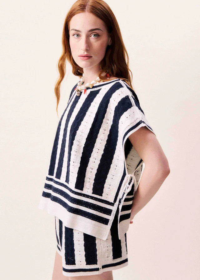 "FRADEBBIE" Top marineblau