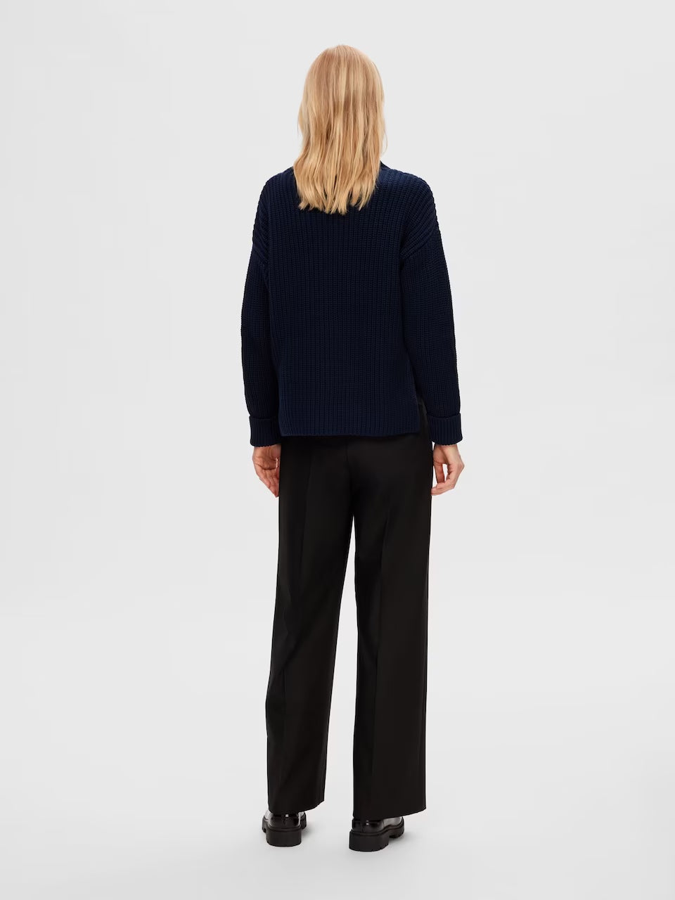 Selected Femme "Selma" Knit Pullover dunkelblau