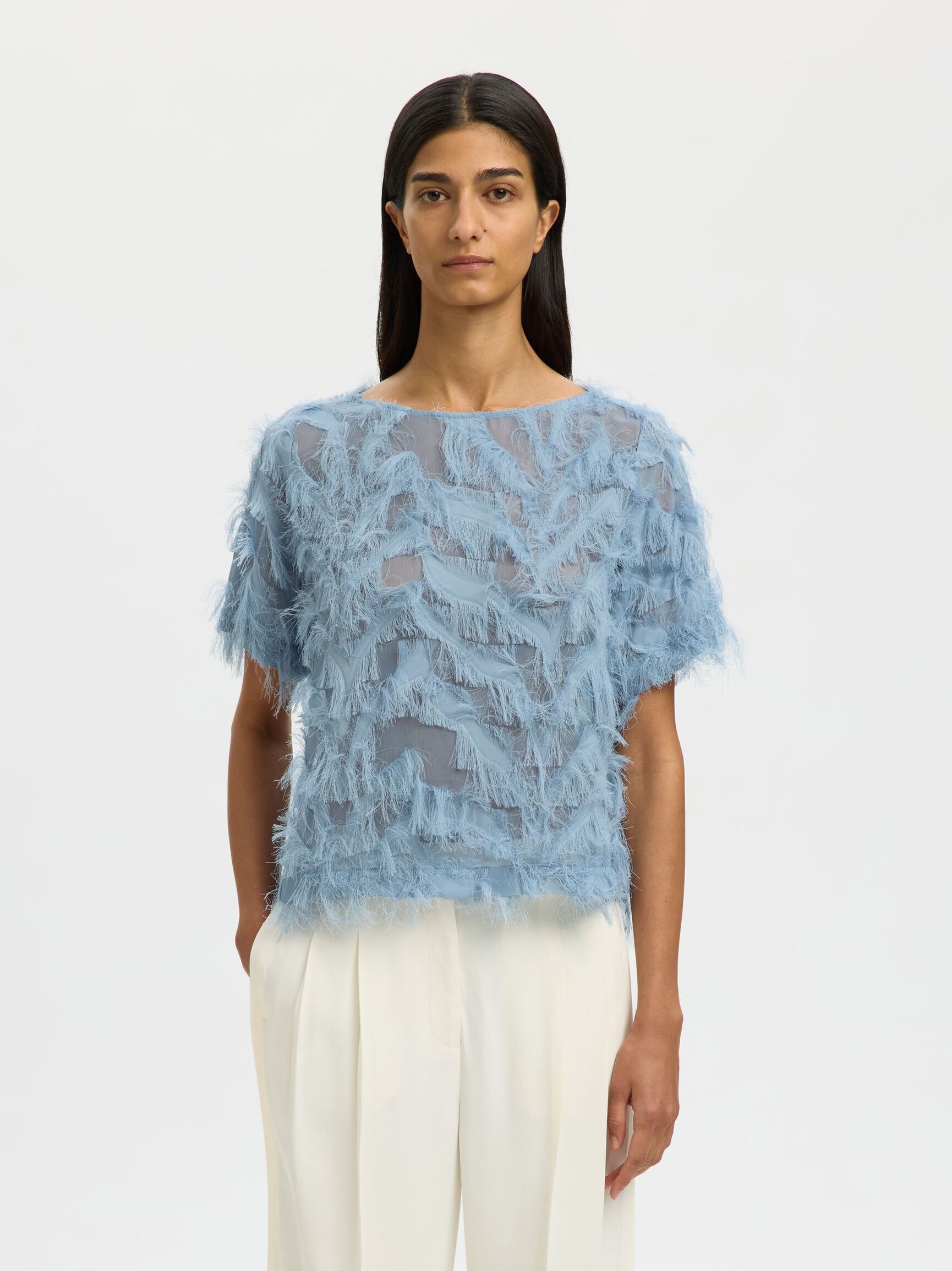"SLFMYLINE" SS BOAT NECK TOP B