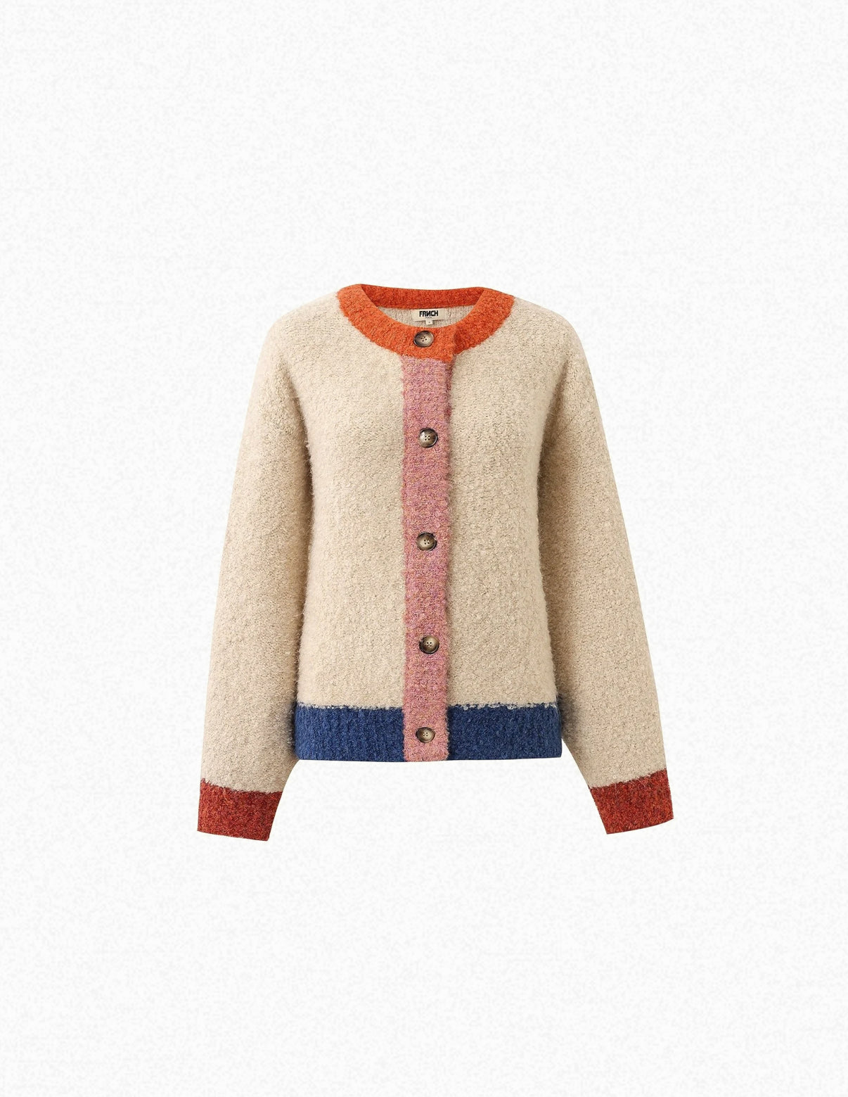 Frnch cyclamen Creme Cardigan