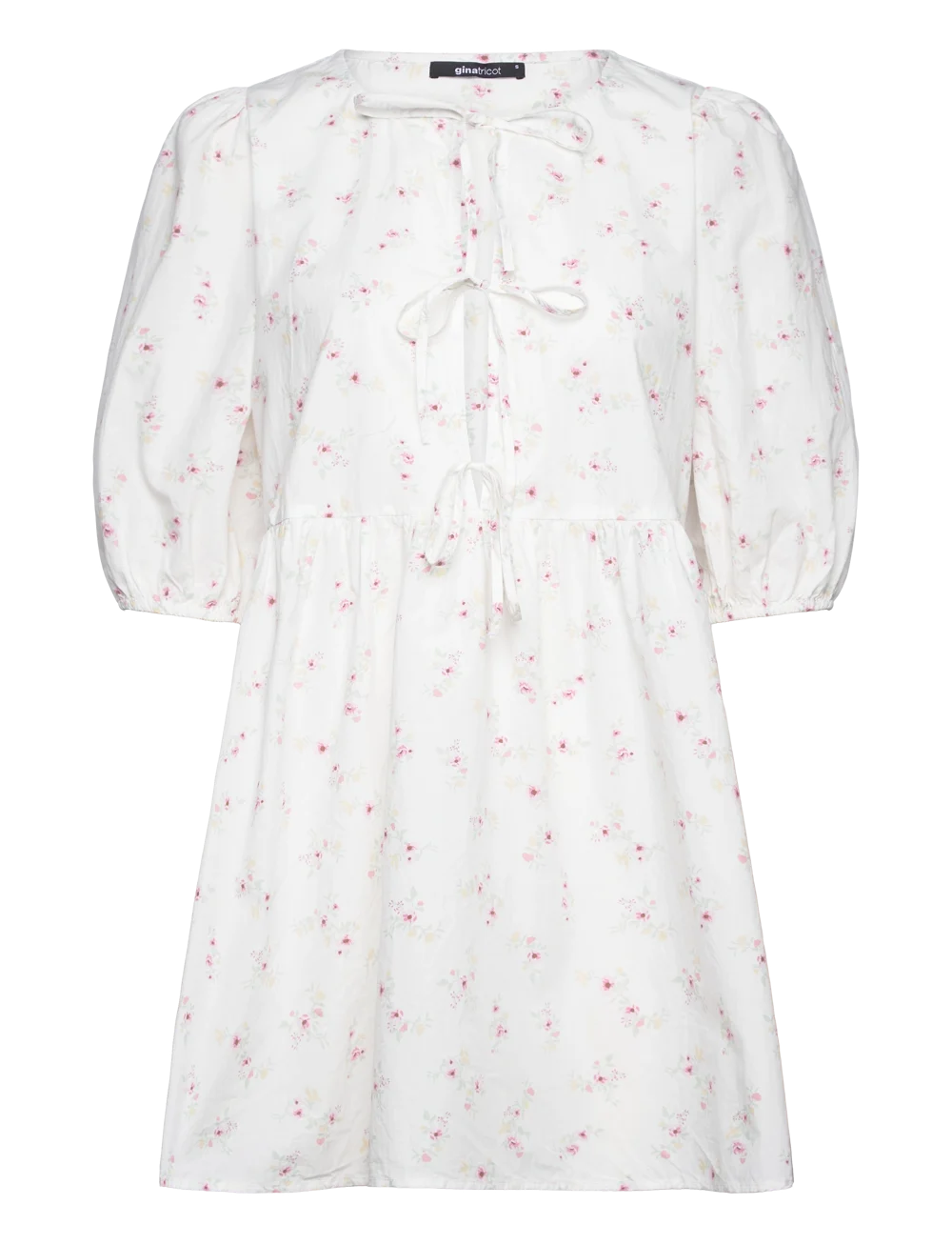 Gina Tricot front tie Dress flower aop