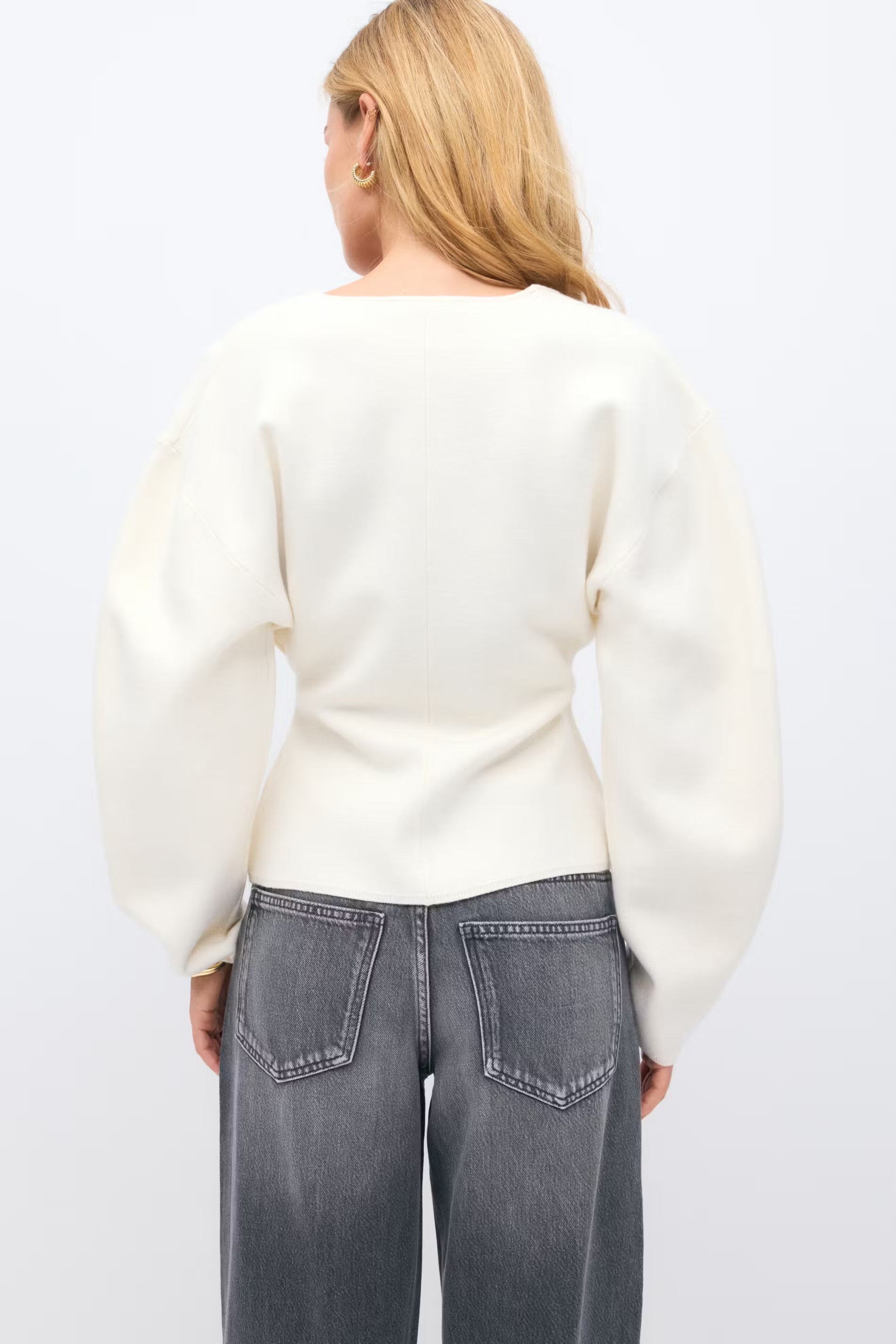 Gina Tricot Shaped knitted cardigan gardenia