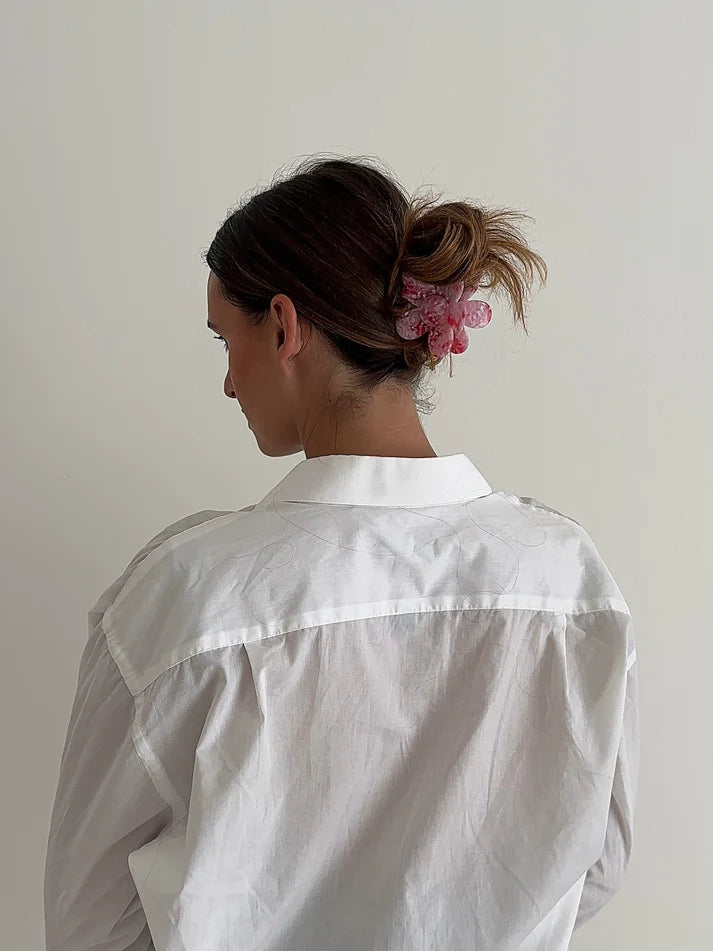 Jona the Label- FLOWER CLIP  swirly pink