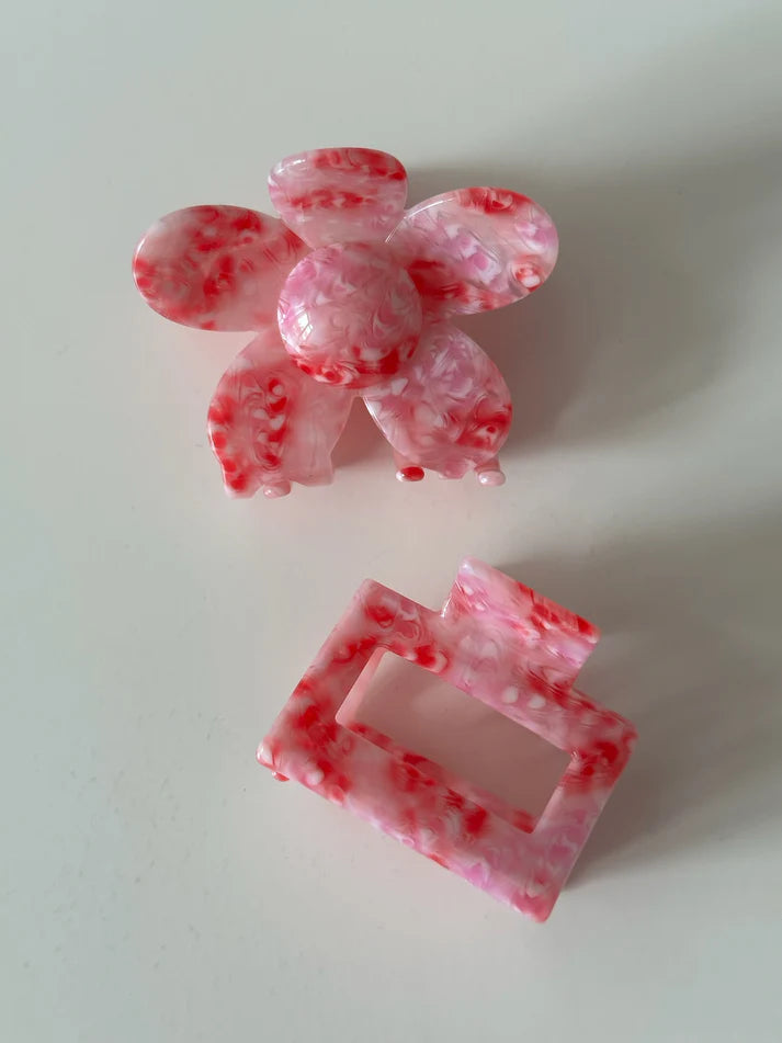 Jona the Label- FLOWER CLIP  swirly pink
