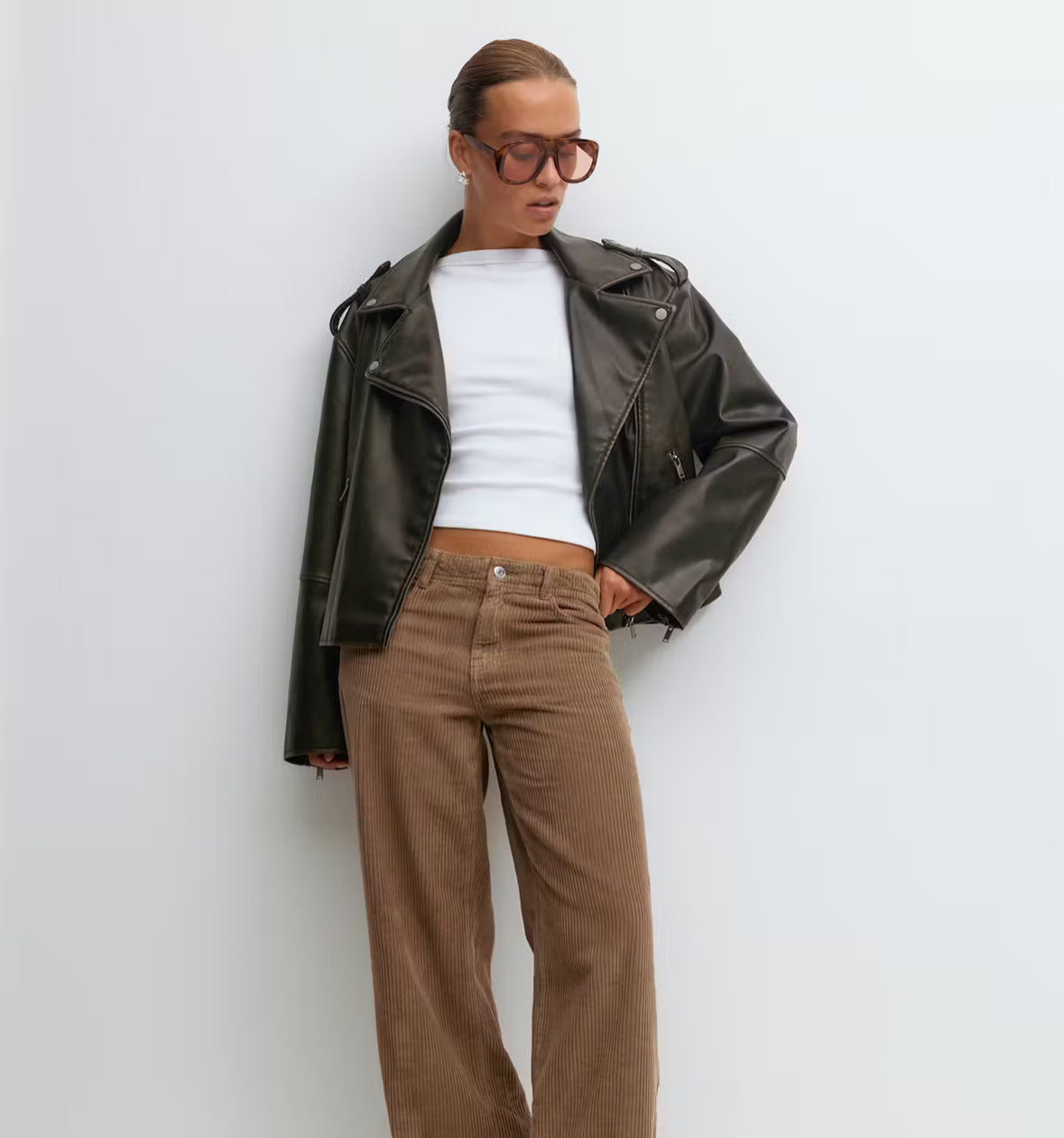 Gina Tricot short pu biker jacket