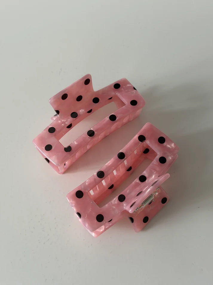 "JTLMAJA" CLIP in rose polka dots