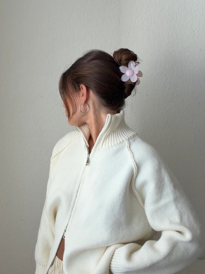 "JTLFLOWER" CLIP in pale blush