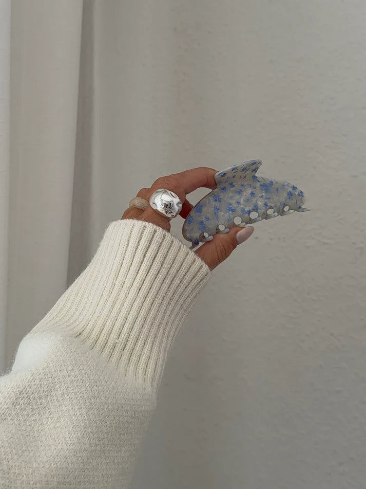 "JTLMATILDA" CLIP in fleur bleu