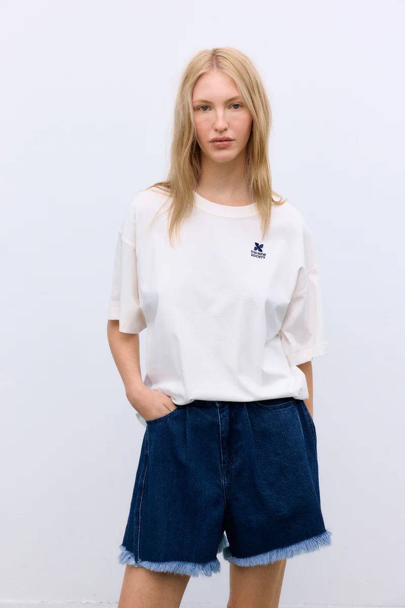 The New Society TNS Denim Woman Short Indigo Denim