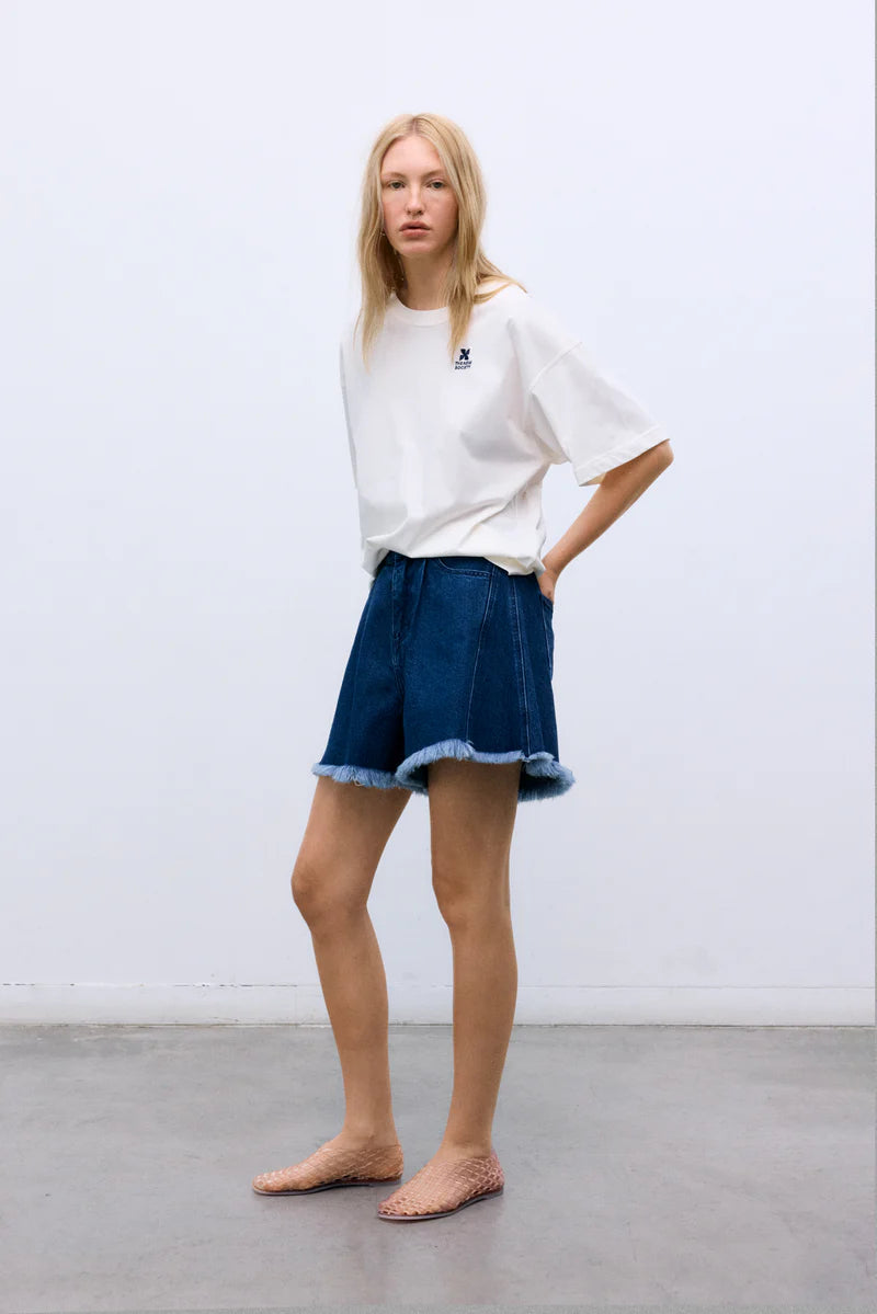 The New Society TNS Denim Woman Short Indigo Denim