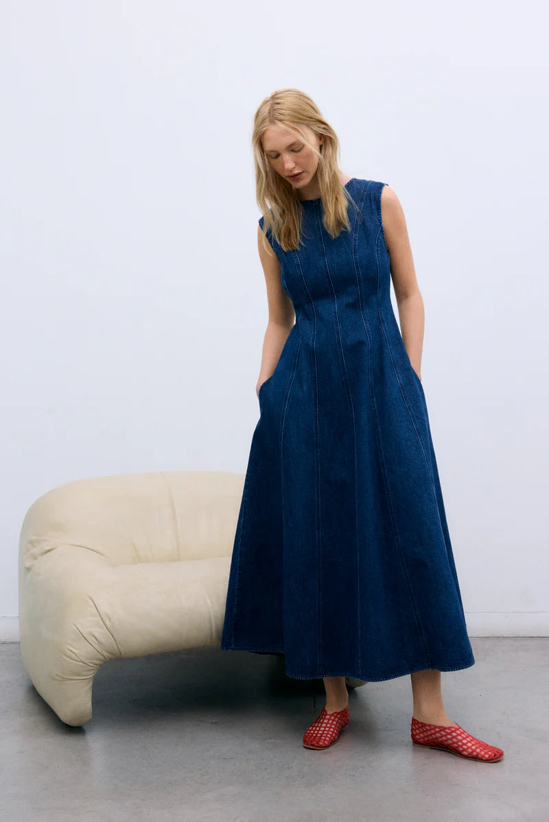 The New Society TNS Denim Damenkleid Indigo Denim