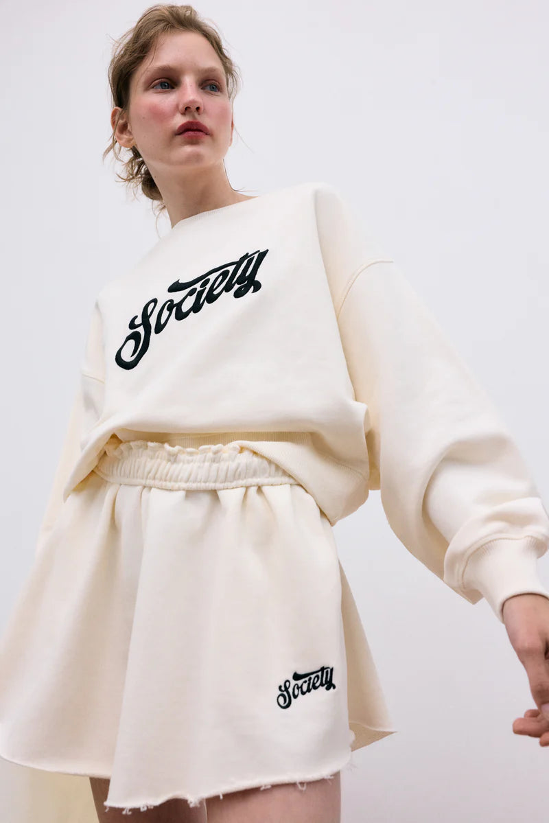 The New Society Mazus Woman Sweatshirt Ecru