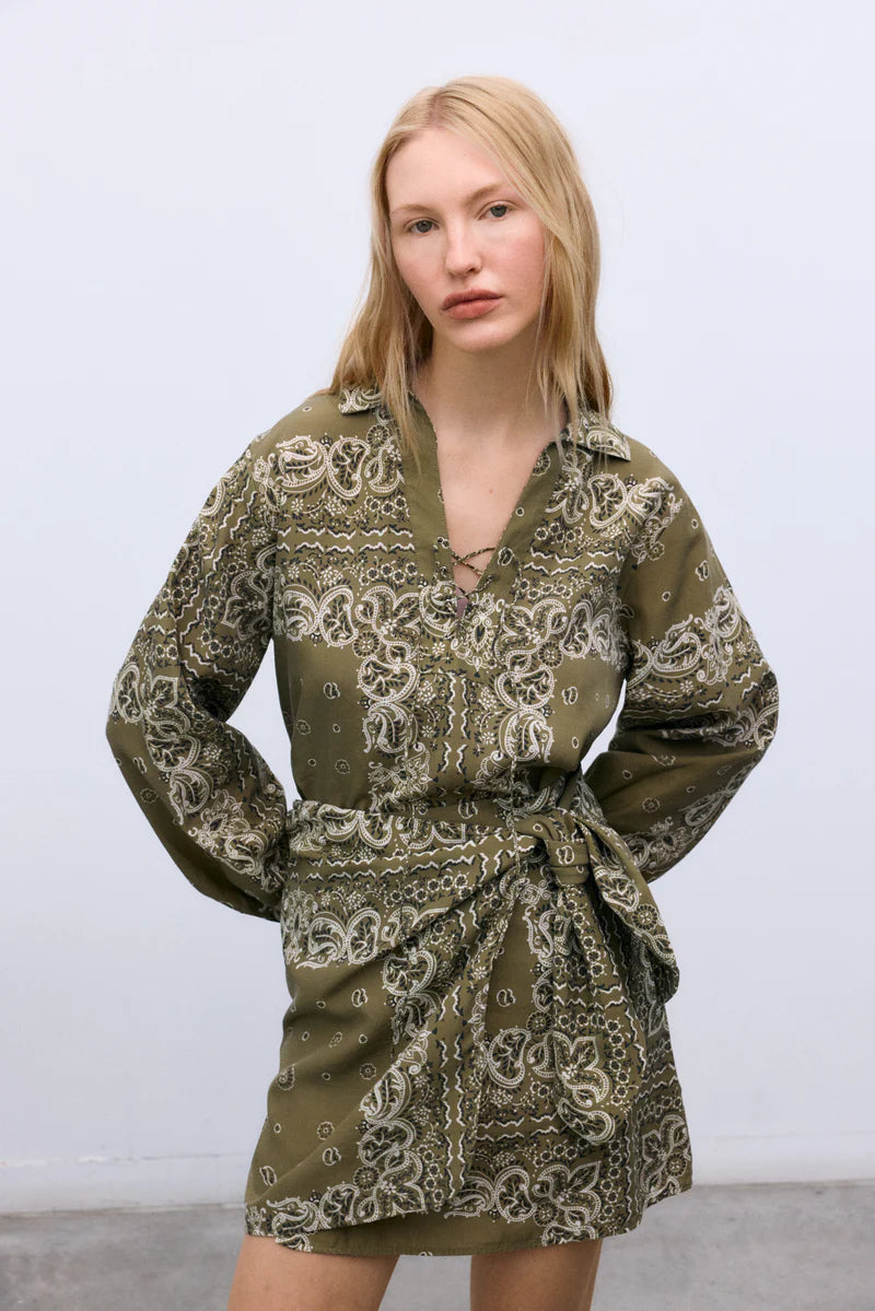 The New Society  Woman Skirt Bandana Print