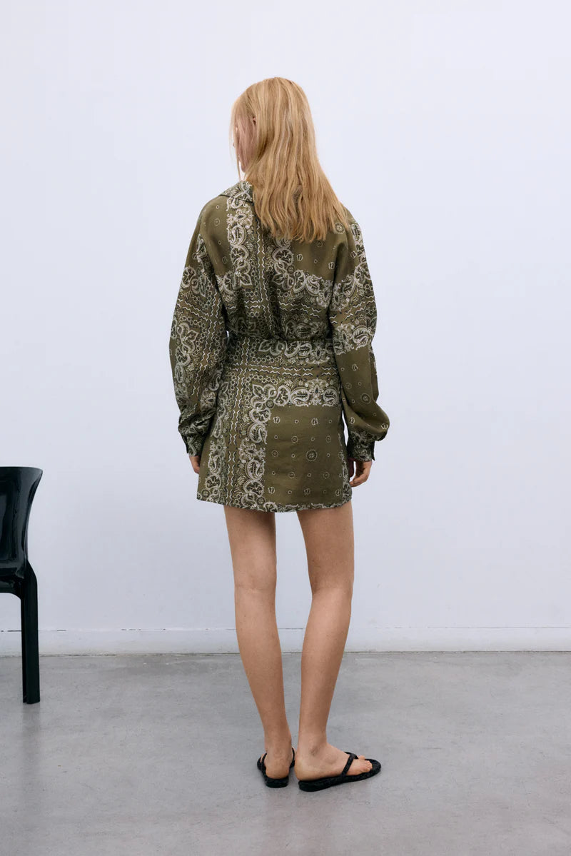 The New Society  Woman Skirt Bandana Print