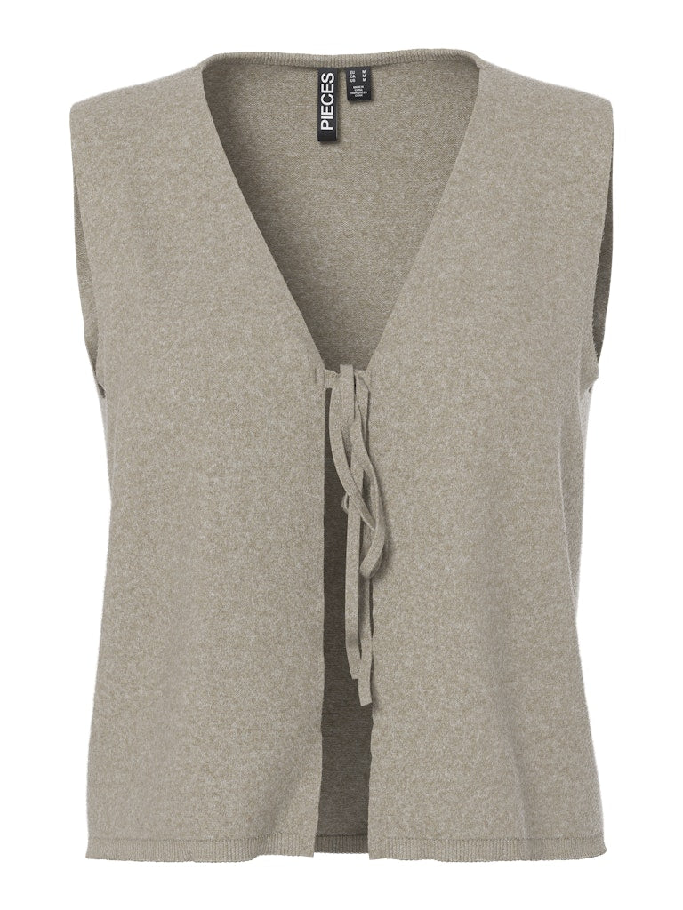 "PCBREE" SL BINDENSKNITWESTE NOOS BC beige