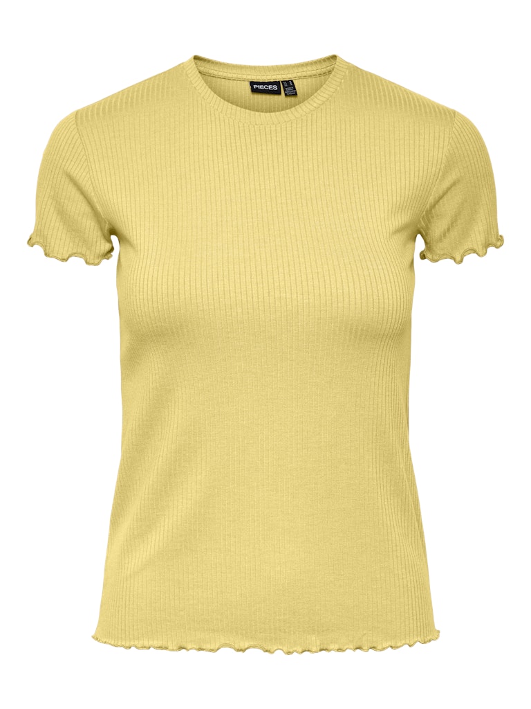 "PCNICCA" SS O-NECK TOP JRS NOOS gelb