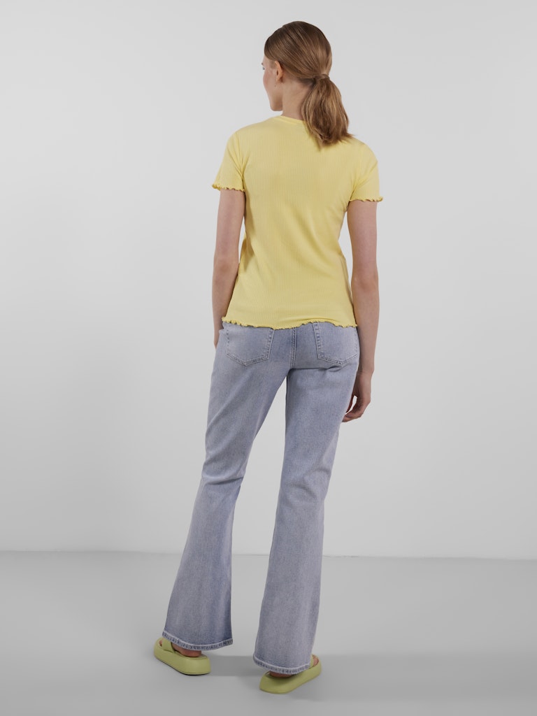 "PCNICCA" SS O-NECK TOP JRS NOOS gelb